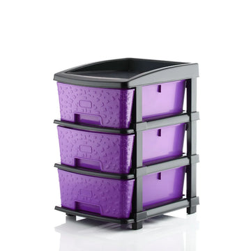 PALAK 3XL Stone Drawer Storage Unit (Purple)