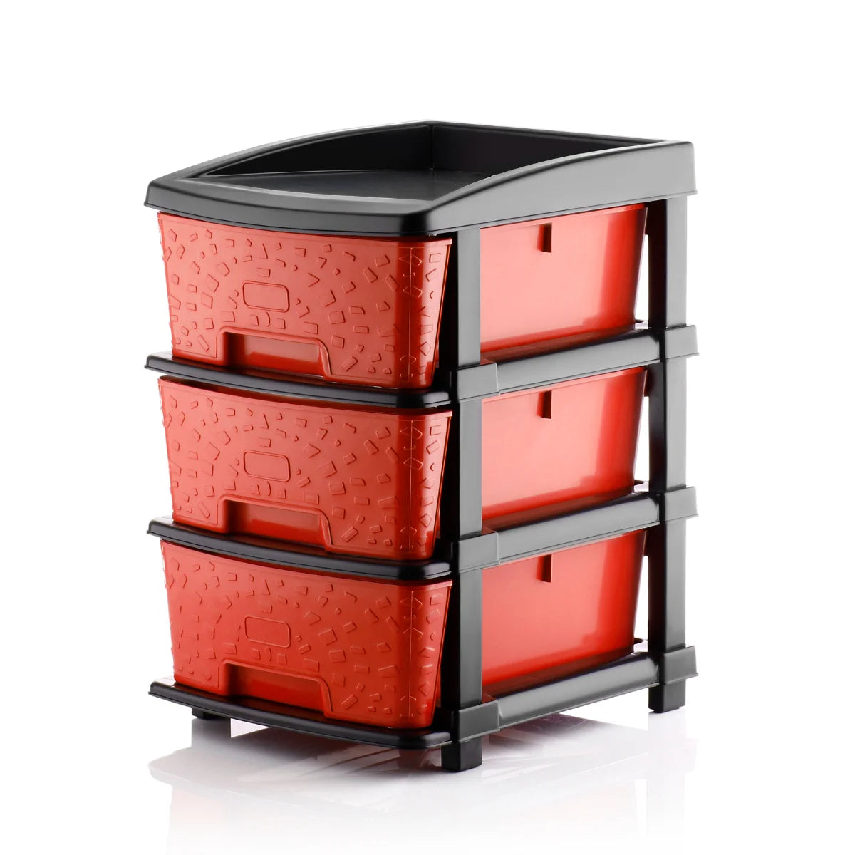 PALAK 3XL Stone Drawer Storage Unit (Red)