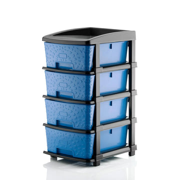 PALAK 4XL Stone Drawer Storage Unit (Blue)