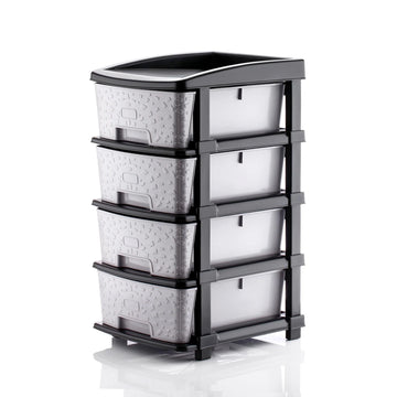 PALAK 4XL Stone Drawer Storage Unit (Grey)