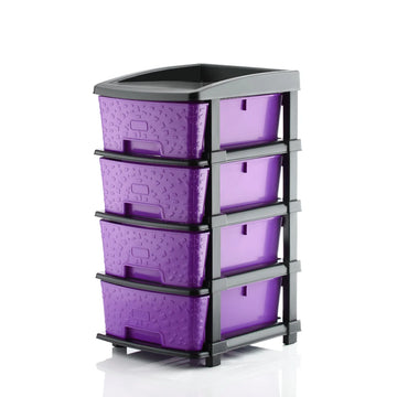 PALAK 4XL Stone Drawer Storage Unit (Purple)