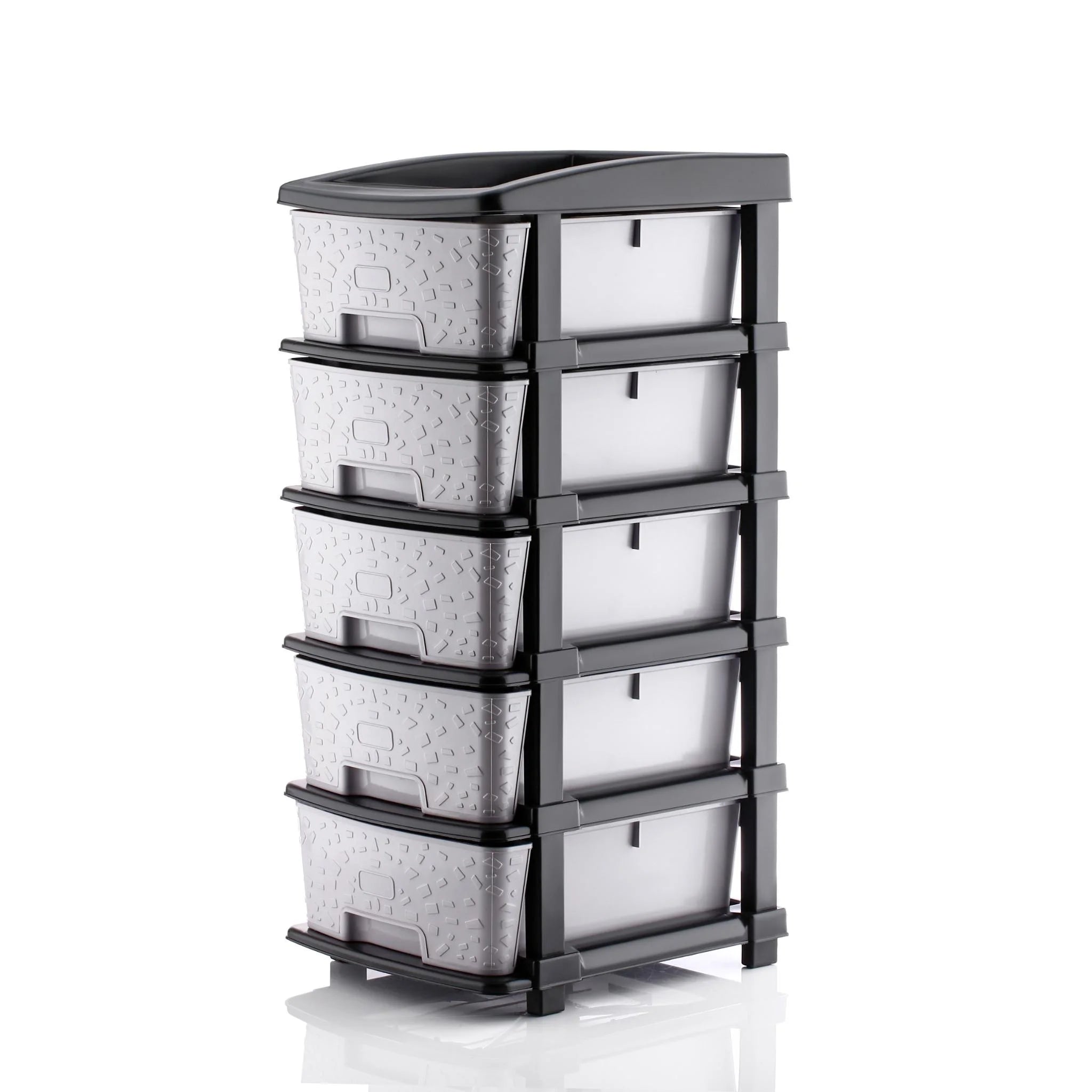 PALAK 5XL Stone Drawer Storage Unit (Grey)