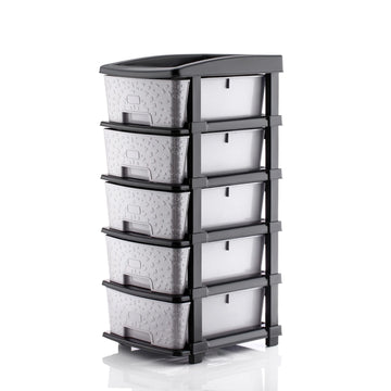 PALAK 5XL Stone Drawer Storage Unit (Grey)