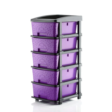 PALAK 5XL Stone Drawer Storage Unit (Purple)