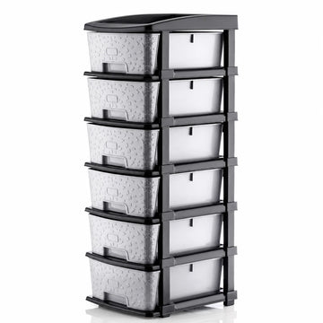 PALAK 6XL Stone Drawer Storage Unit (Grey)