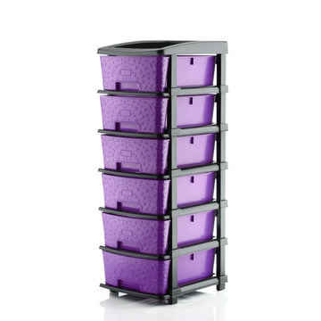 PALAK 6XL Stone Drawer Storage Unit (Purple)