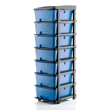 PALAK 7XL Stone Drawer Storage Unit (Blue)