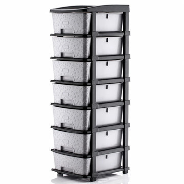 PALAK 7XL Stone Drawer Storage Unit (Grey)