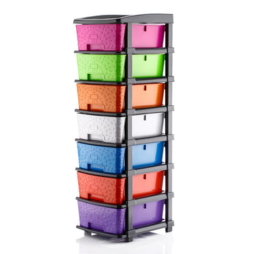 PALAK 7XL Stone Drawer Storage Unit (Multicolor)