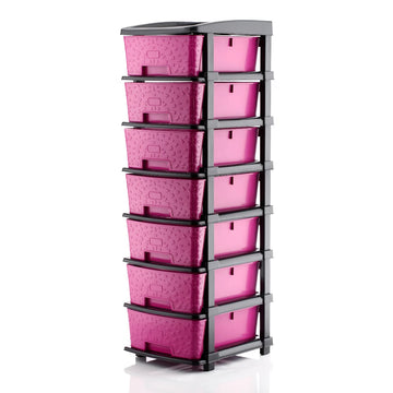 PALAK 7XL Stone Drawer Storage Unit (Pink)