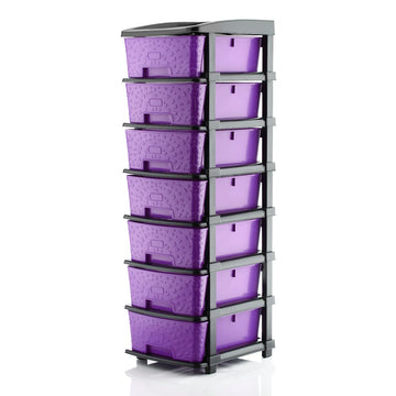 PALAK 7XL Stone Drawer Storage Unit (Purple)