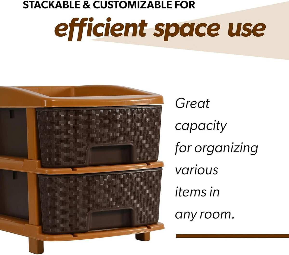 PALAK 2XL Super Drawer Storage Unit (Brown)