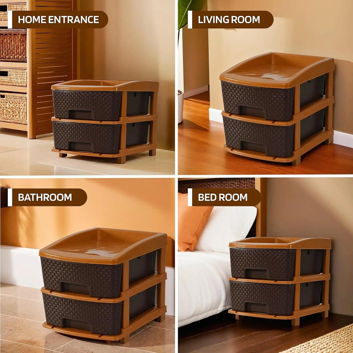 PALAK 2XL Super Drawer Storage Unit (Brown)