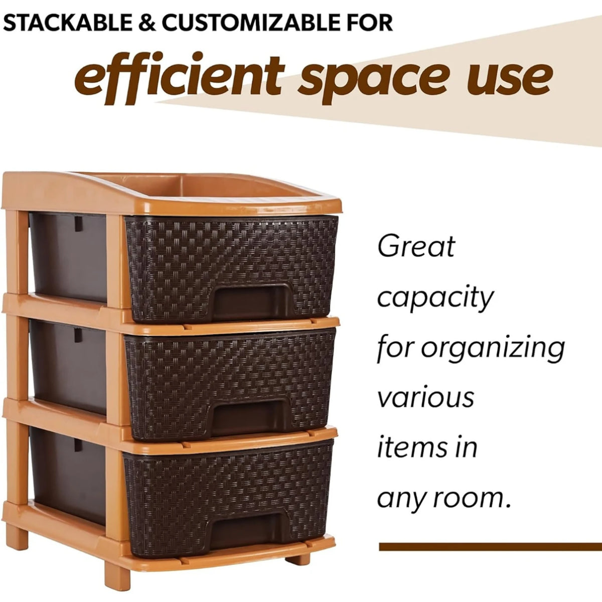 PALAK 3XL Super Drawer Storage Unit (Brown)