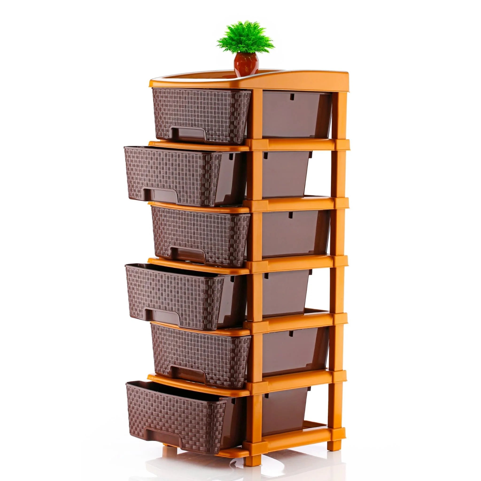 PALAK 6XL Super Drawer Storage Unit (Brown)