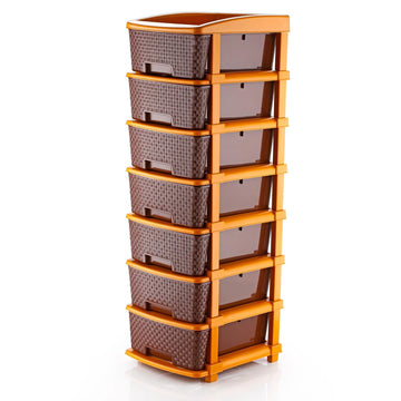 PALAK 7XL Super Drawer Storage Unit (Brown)
