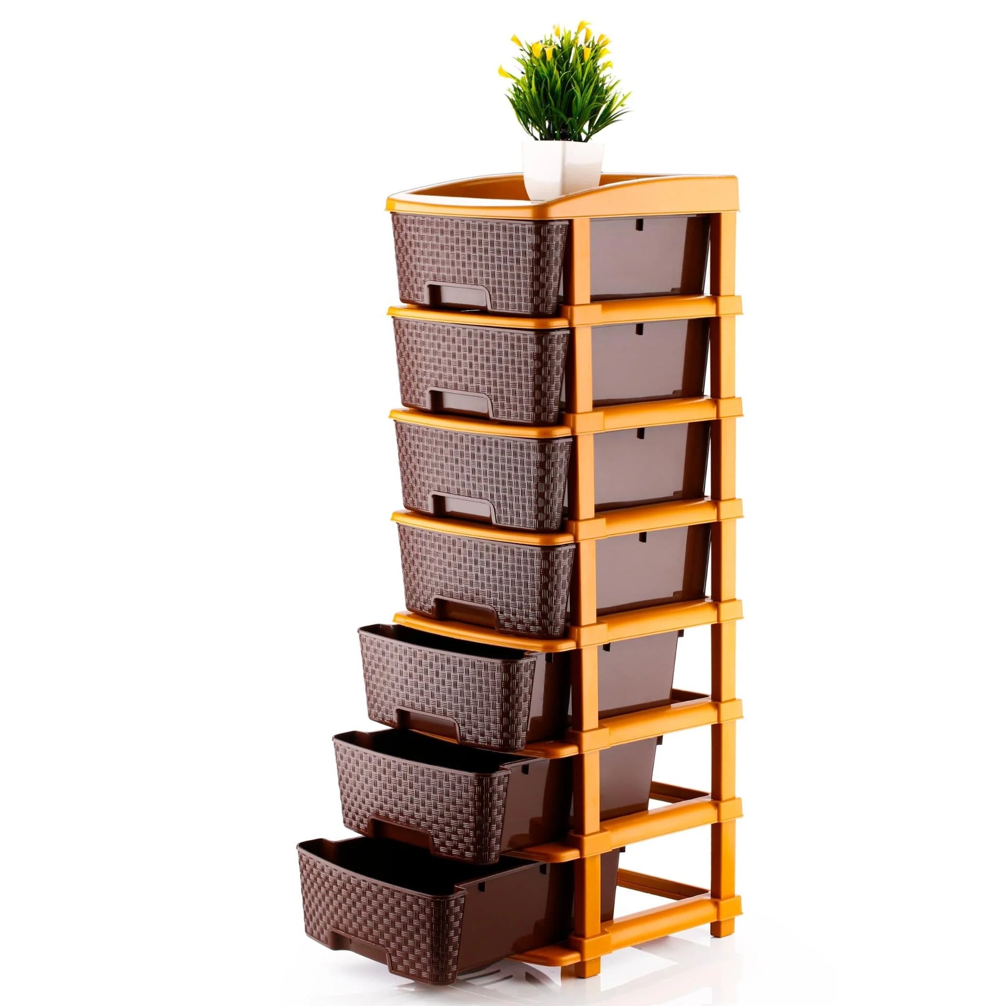 PALAK 7XL Super Drawer Storage Unit (Brown)