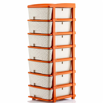 PALAK 7XL Super Drawer Storage Unit (White)