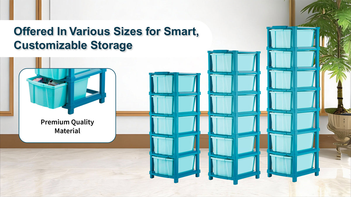 PALAK 6XL Classic Drawer Storage Unit – New Edition (Blue)