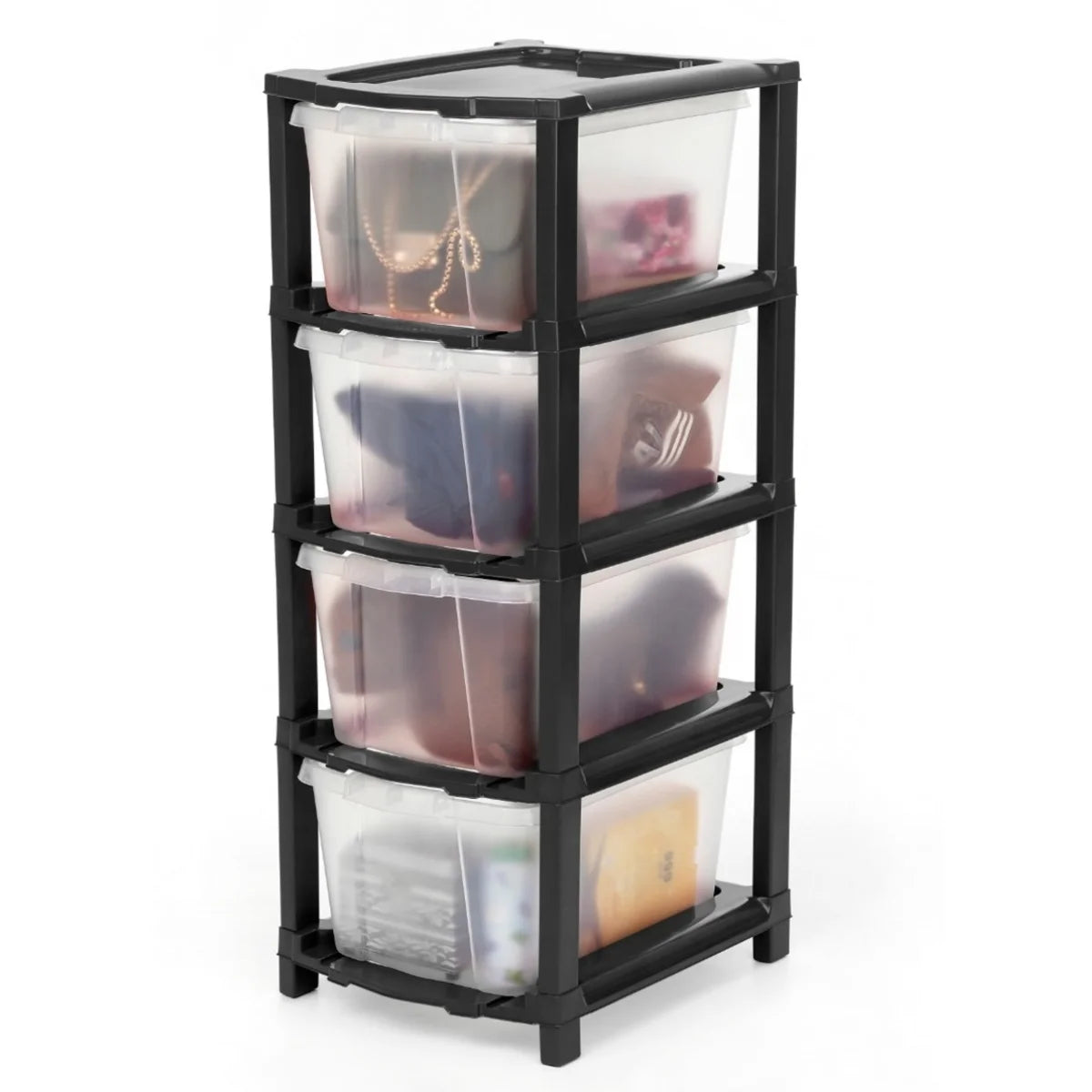PALAK 4XL Classic Transparent Drawer Storage Unit
