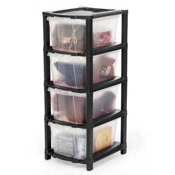 PALAK 4XL Classic Transparent Drawer Storage Unit