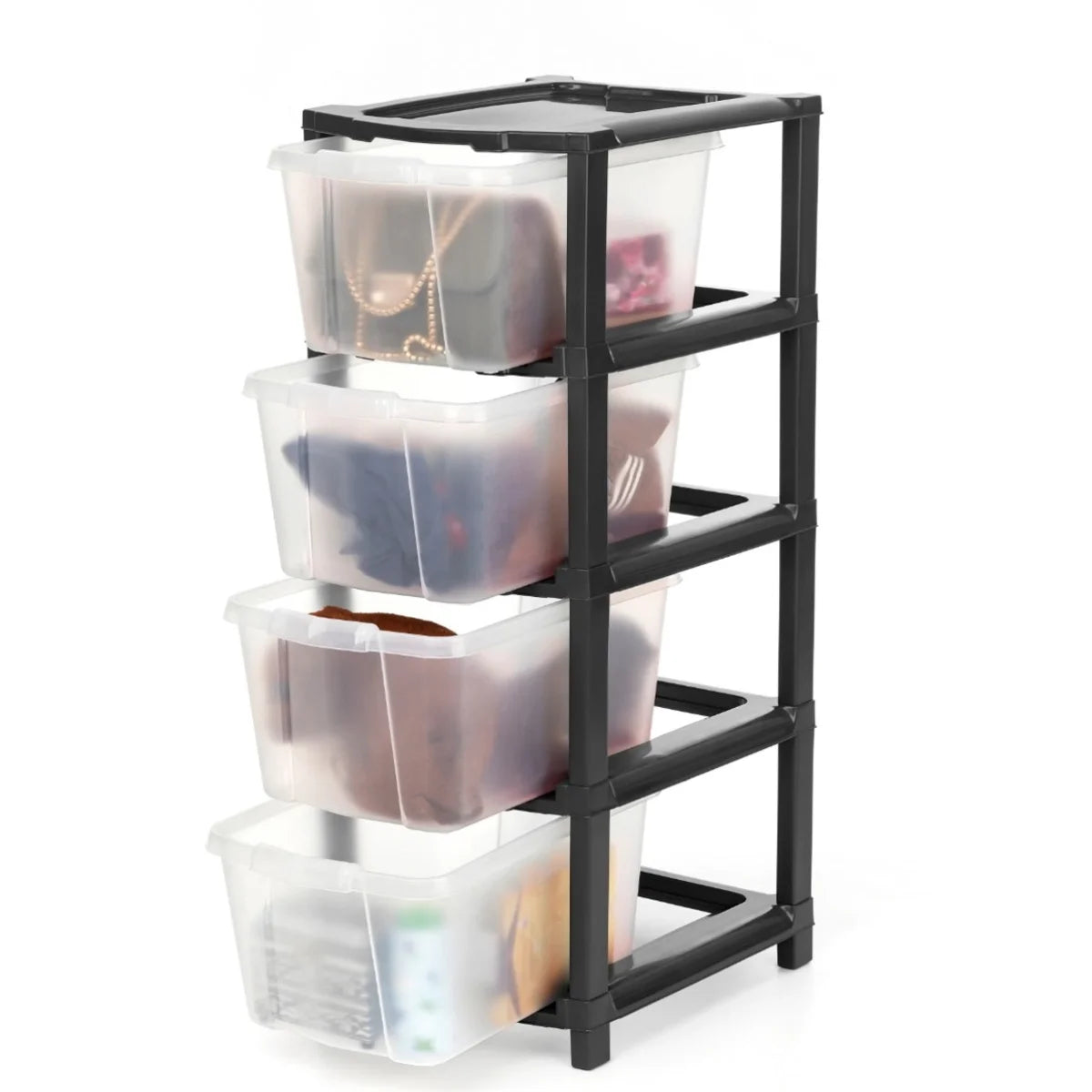 PALAK 4XL Classic Transparent Drawer Storage Unit