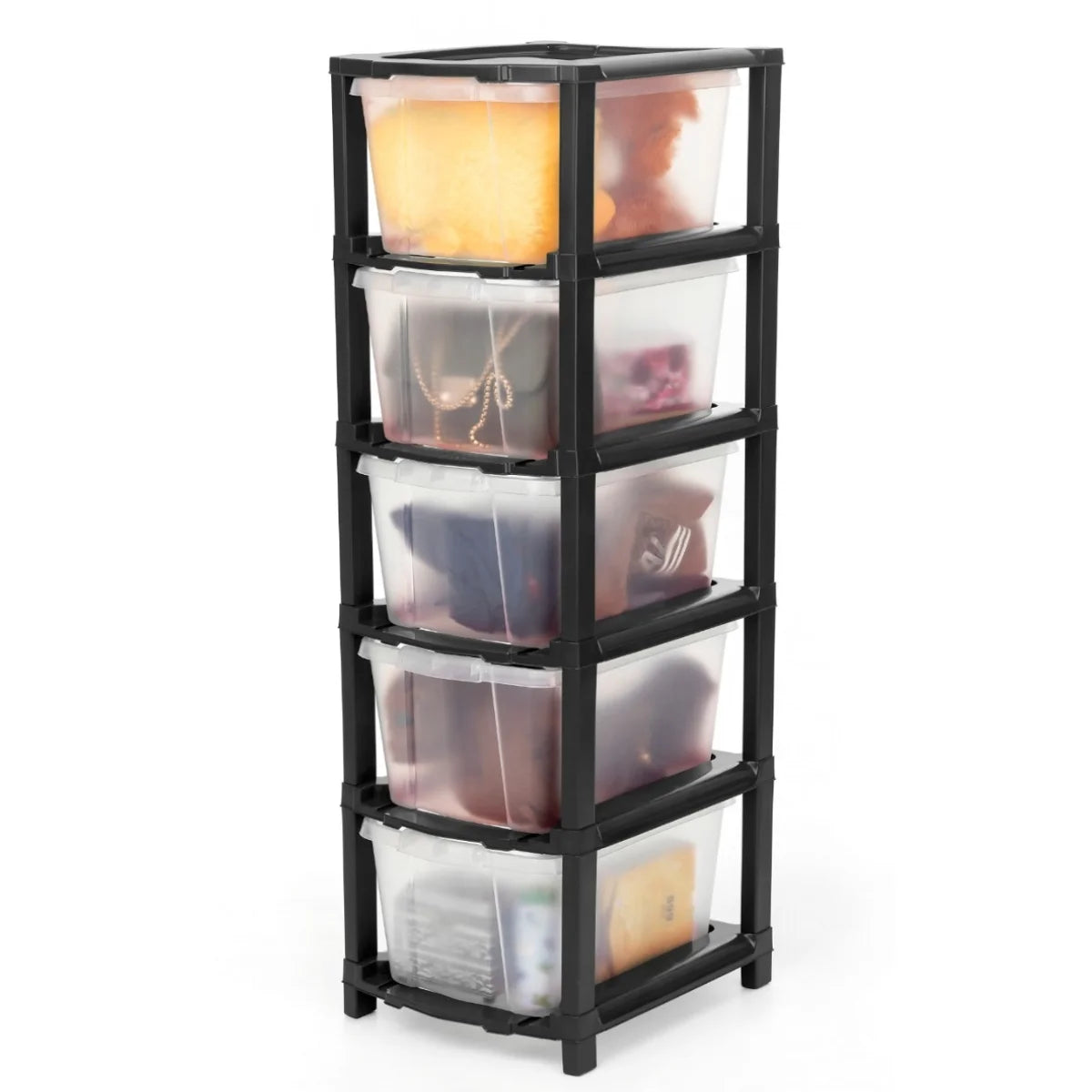 PALAK 5XL Classic Transparent Drawer Storage Unit