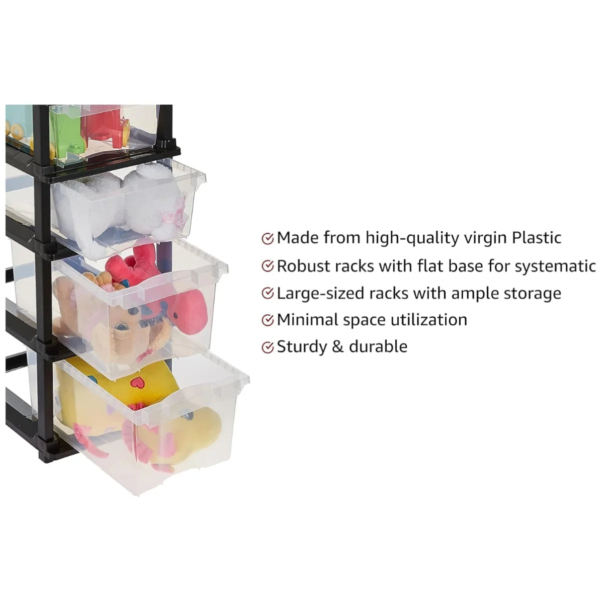 PALAK 5XL Classic Transparent Drawer Storage Unit
