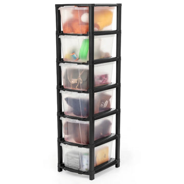 PALAK 6XL Classic Transparent Drawer Storage Unit