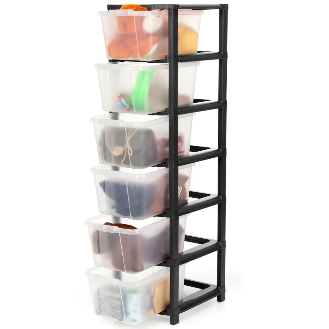 PALAK 6XL Classic Transparent Drawer Storage Unit