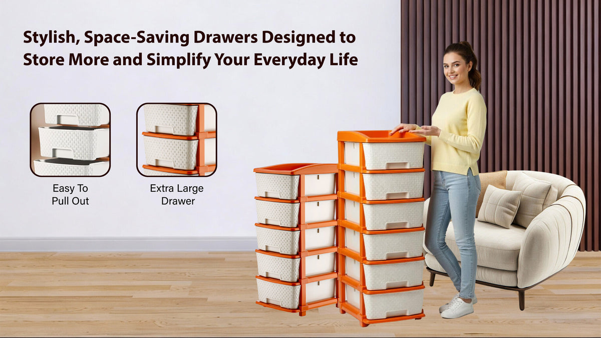 PALAK 3XL Super Drawer Storage Unit (White)