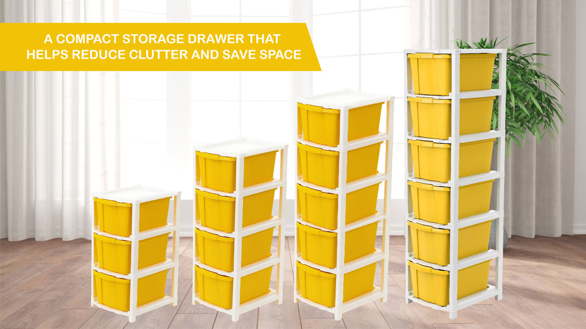 PALAK 3XL Classic Drawer Storage Unit (Yellow)
